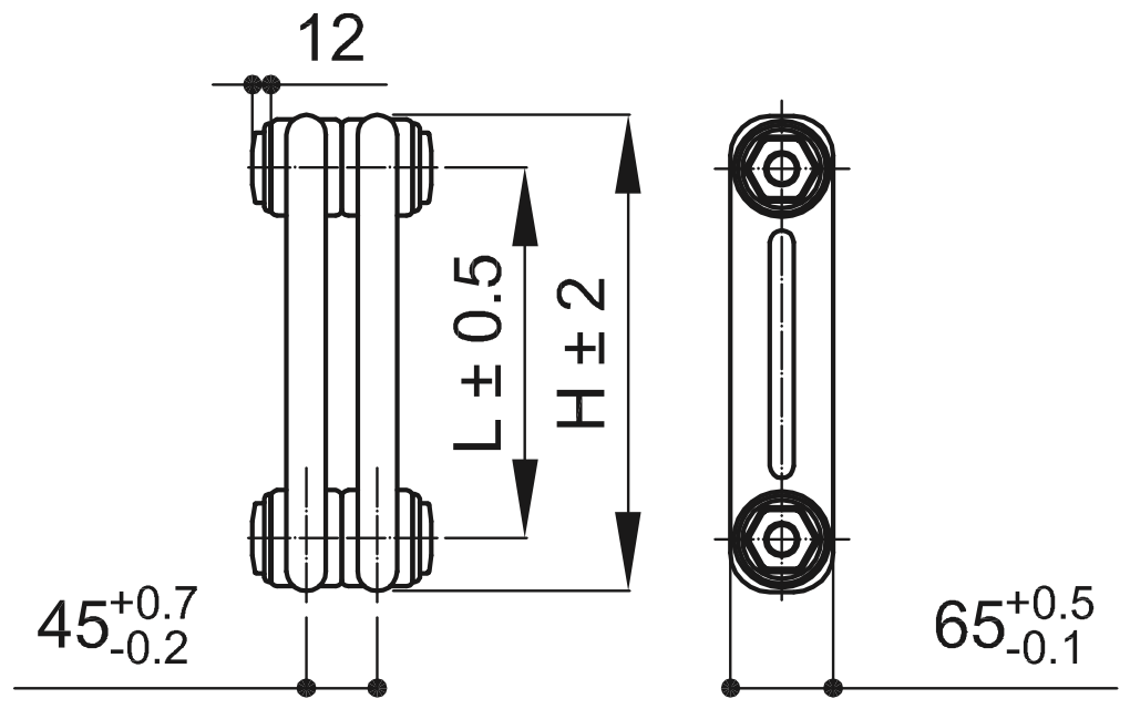 2-трубчатый радиатор IRSAP Tesi