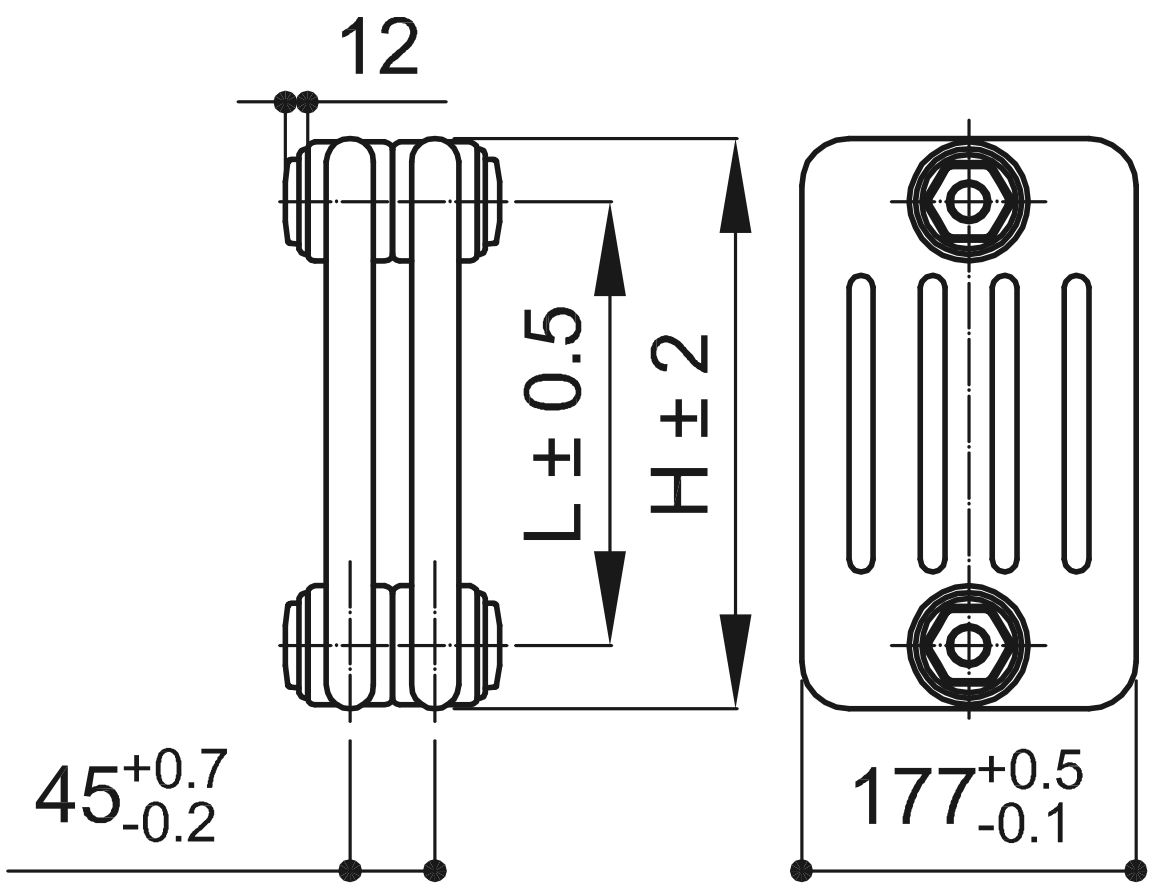 Схема радиатора IRSAP Tesi
